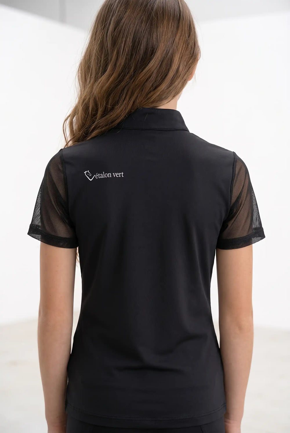 Star Gold Short Sleeve Mesh - Black - Young Riders