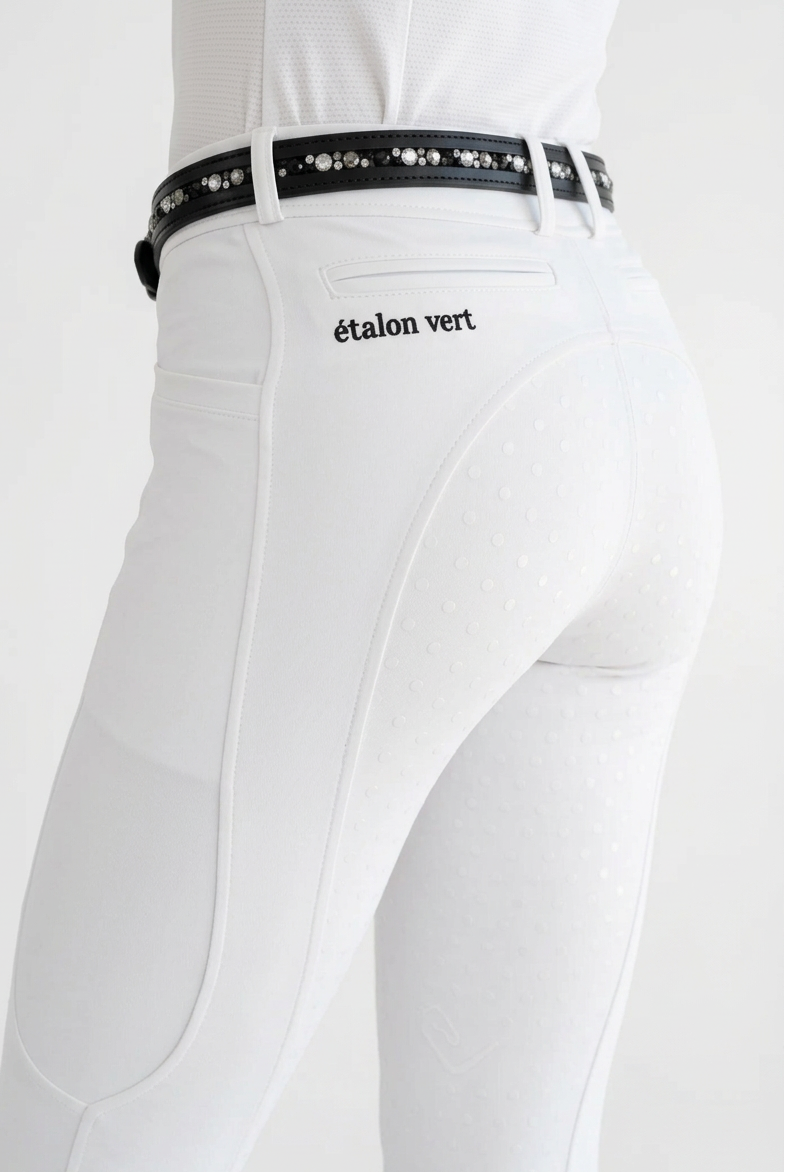 Belissimo 2.0 Reithose mit Leggings Komfort Vollgrip - White