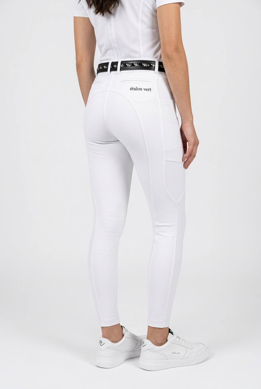 Belissimo 2.0 Reithose mit Leggings Komfort Kniegrip - White