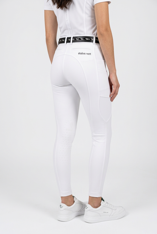 Belissimo 2.0 Reithose Kniegripp - White