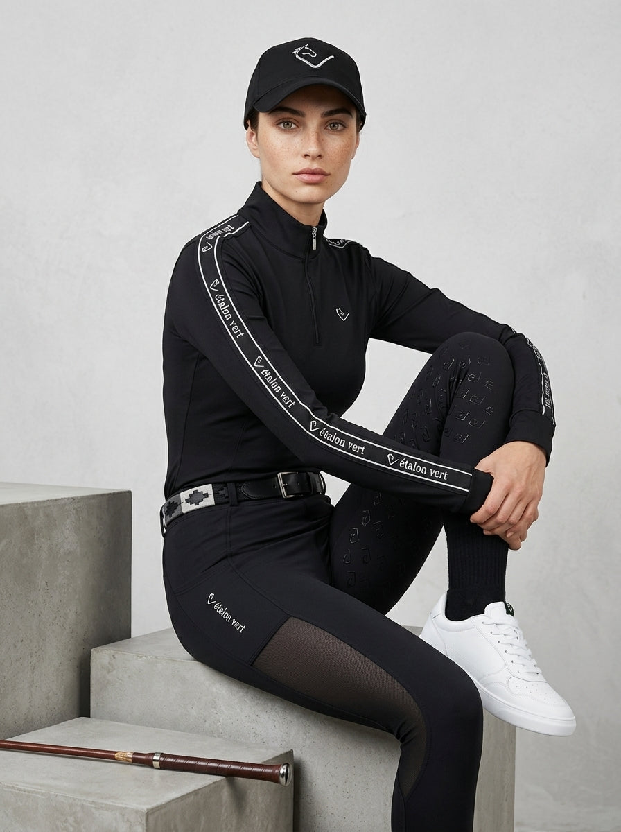 Funktionsshirt Casall Langarm - Black / White