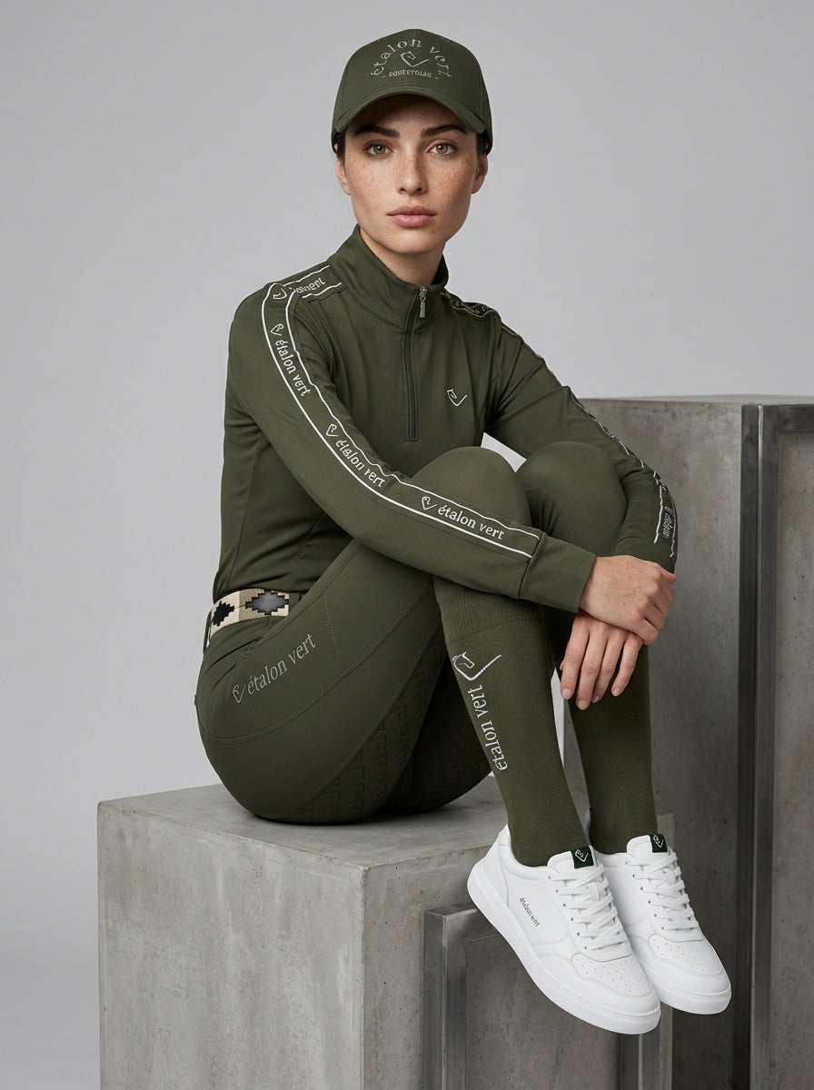 Funktionsshirt Casall Langarm - Olive / White