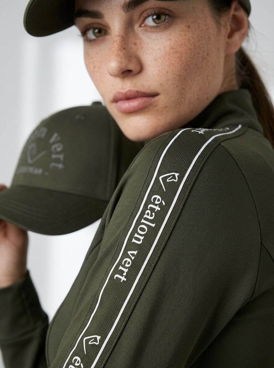Funktionsshirt Casall Langarm - Olive / White