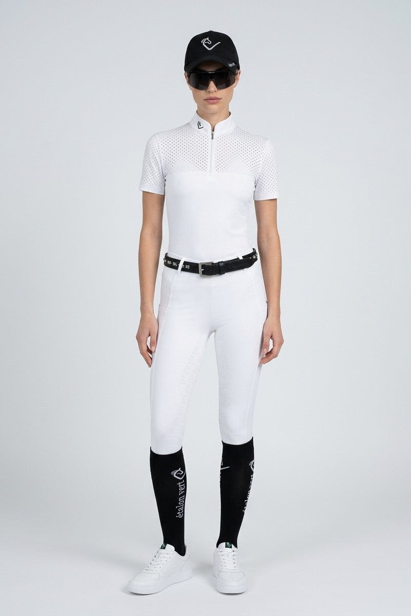 Performance Shirt Star Gold Short Sleeve perforated - White
