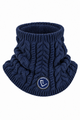 Palomo 2.0 Loop-Schal Navy – frontaler Produktfreisteller mit tonalem Badge