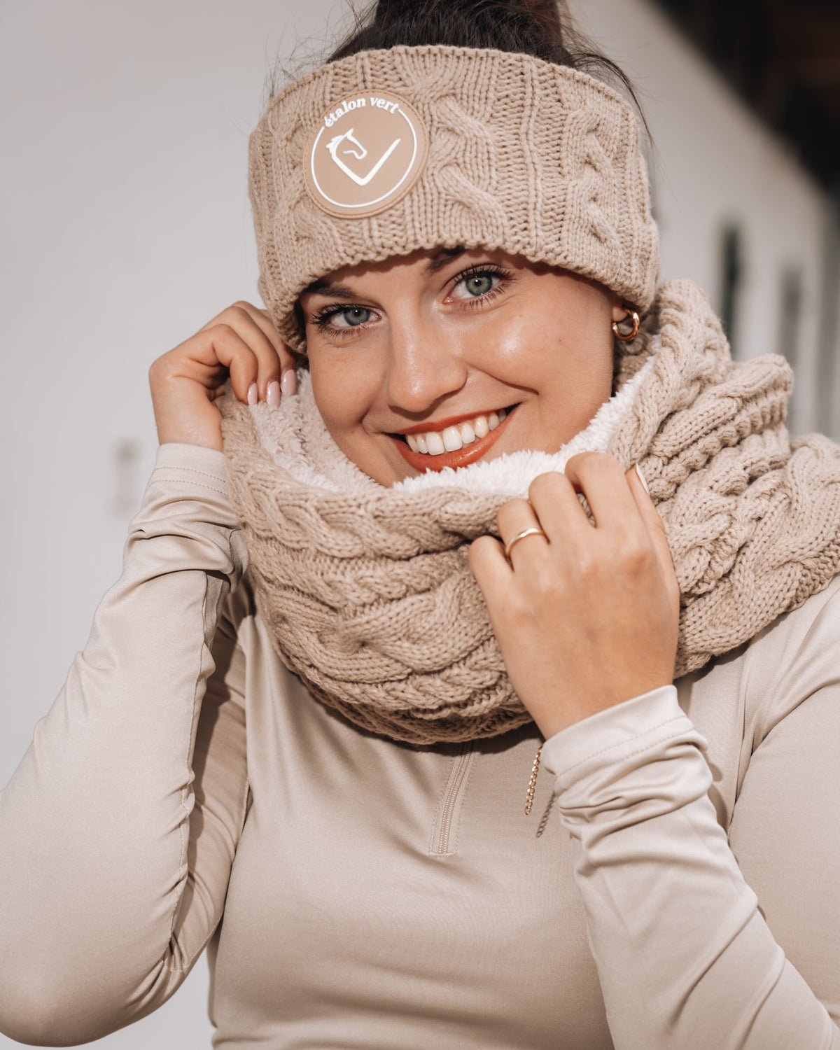 Palomo Loop Schal Beige – getragen, bisherige Version