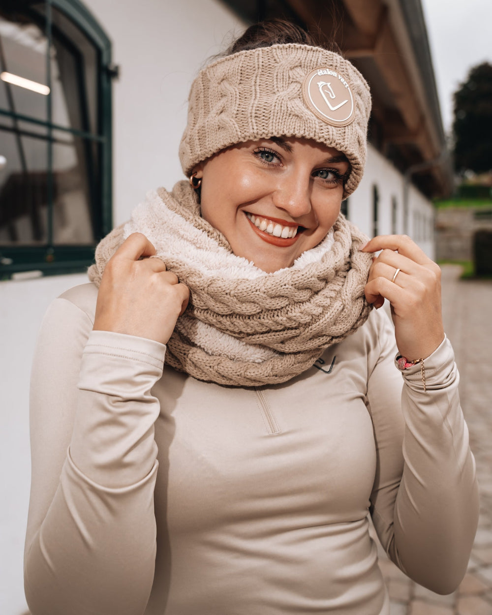 Palomo Loop Schal Beige – getragen, bisherige Version
