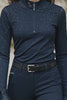 Easy Game Glitter Damen-Reitshirt – Navy – Produkt- und Modelvideo im Shopformat 2:3