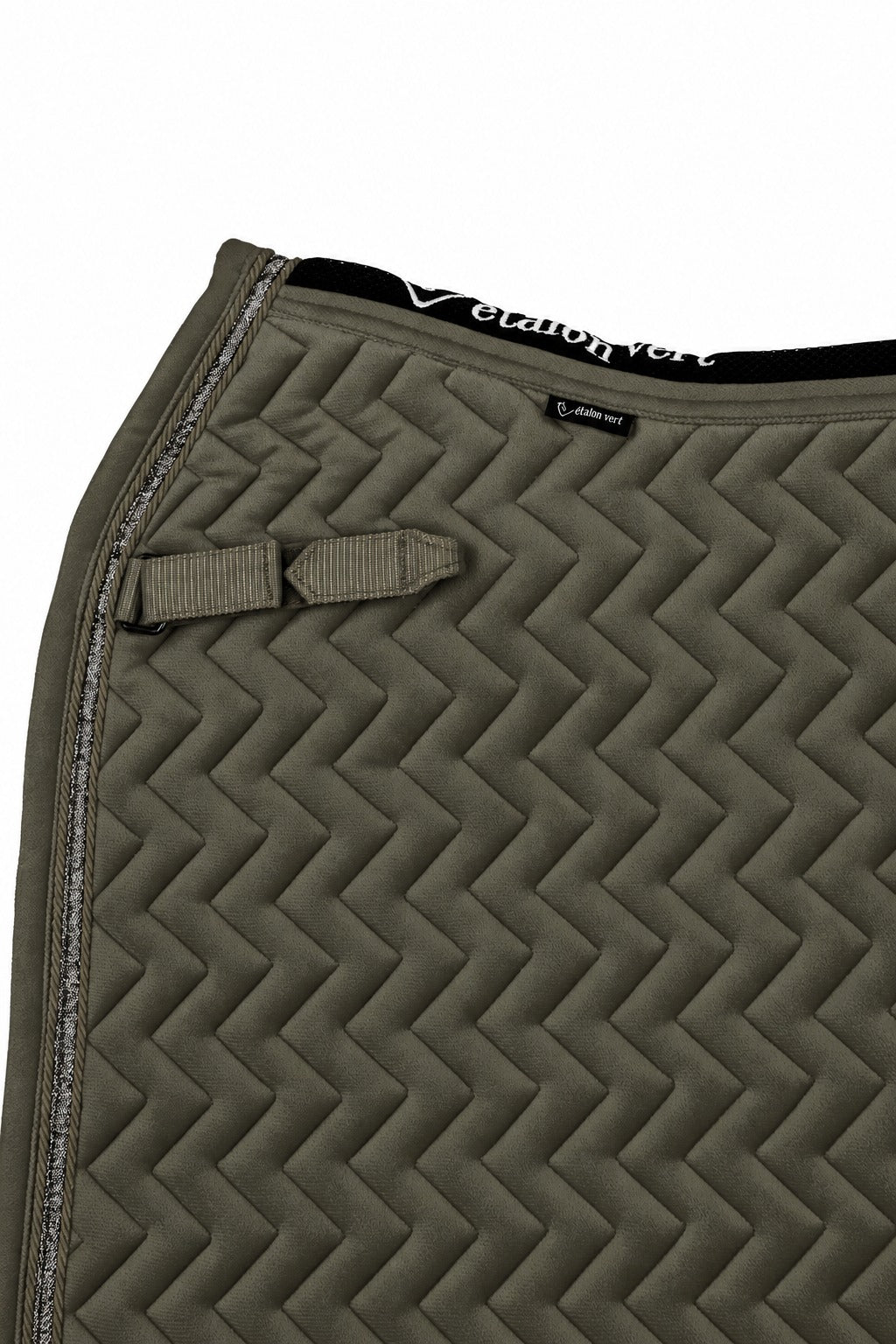 Schabracke Dressur Olive Velvet – kurze Befestigung