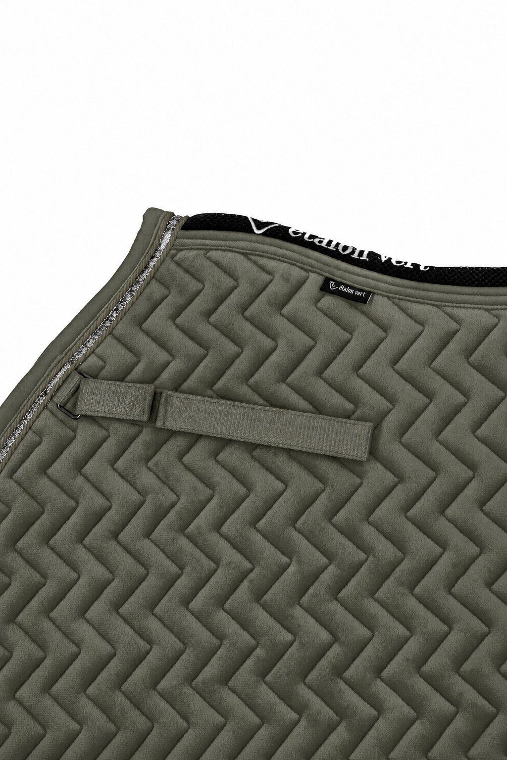 Schabracke Springen Olive Velvet – lange Befestigung
