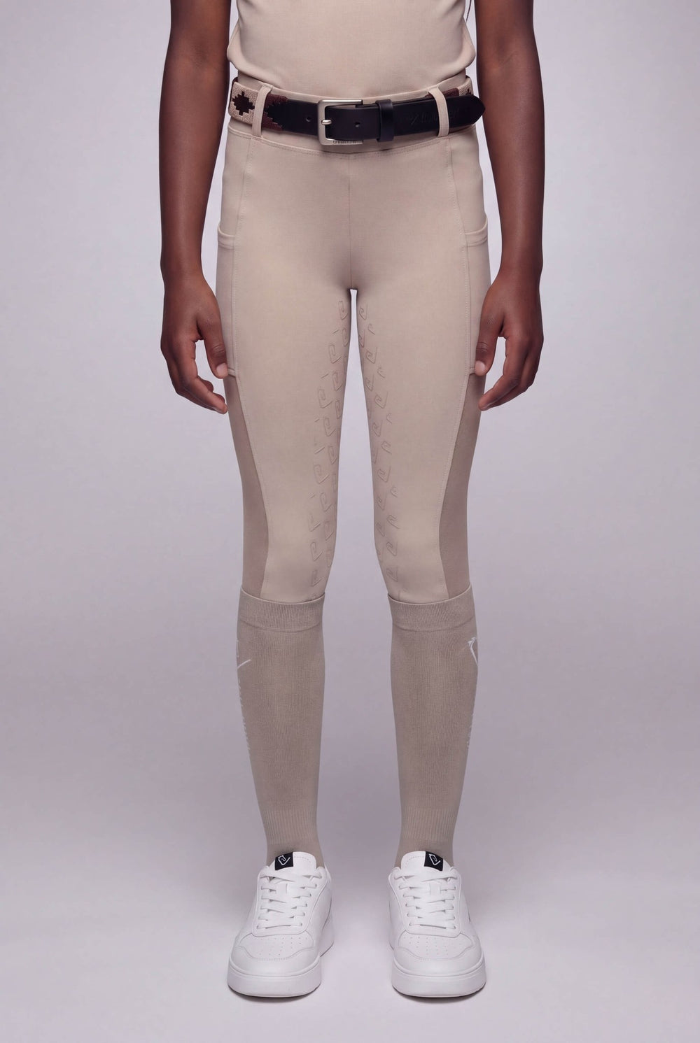 Chacco 2.0 - Leggings Fullgrip - Mesh Summer Edition - Beige - Young Riders
