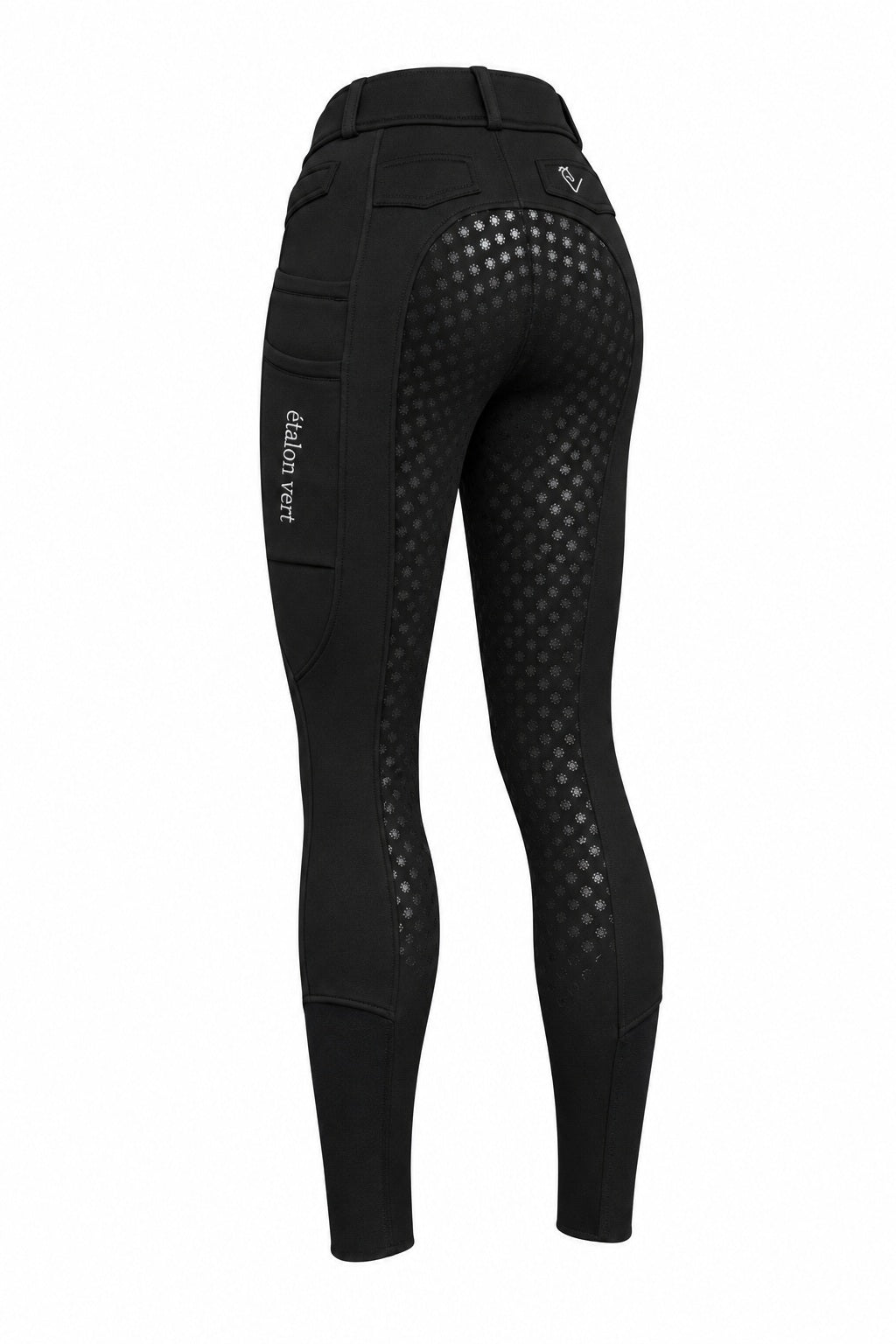 Snow King 2.0 Thermo-Reithose Vollgrip - Black – Rückansicht 3/4