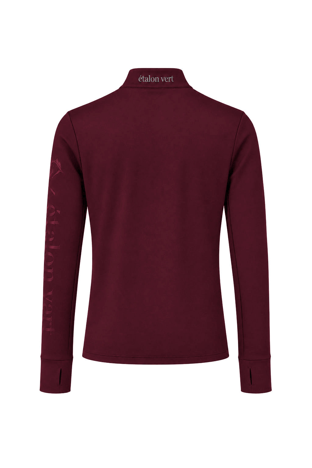 Snowball Thermo Langarmshirt – Burgundy, Rückenansicht, Farbvisualisierung