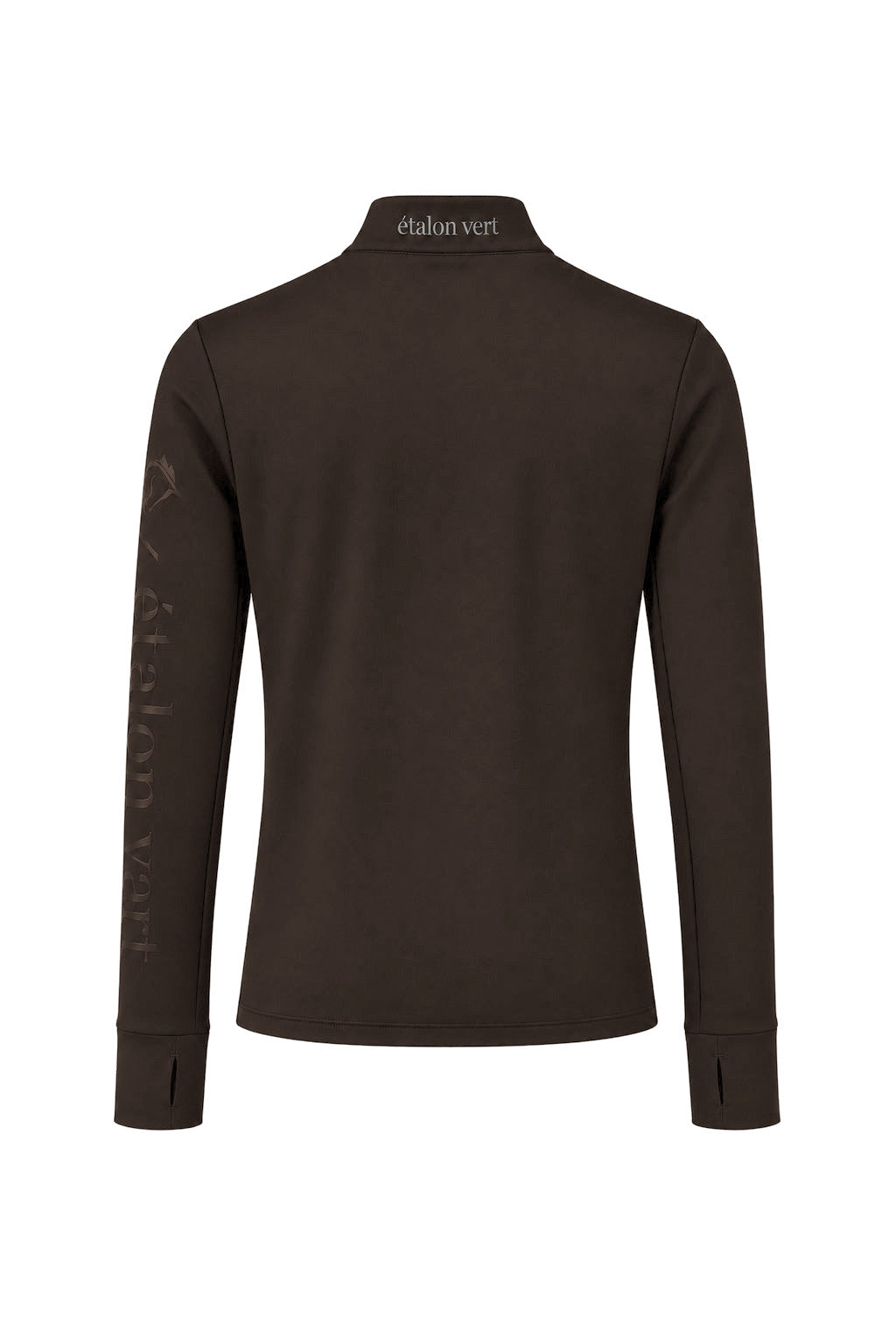 Snowball Thermo Langarmshirt – Chocolate Brown, Rückenansicht, Farbvisualisierung