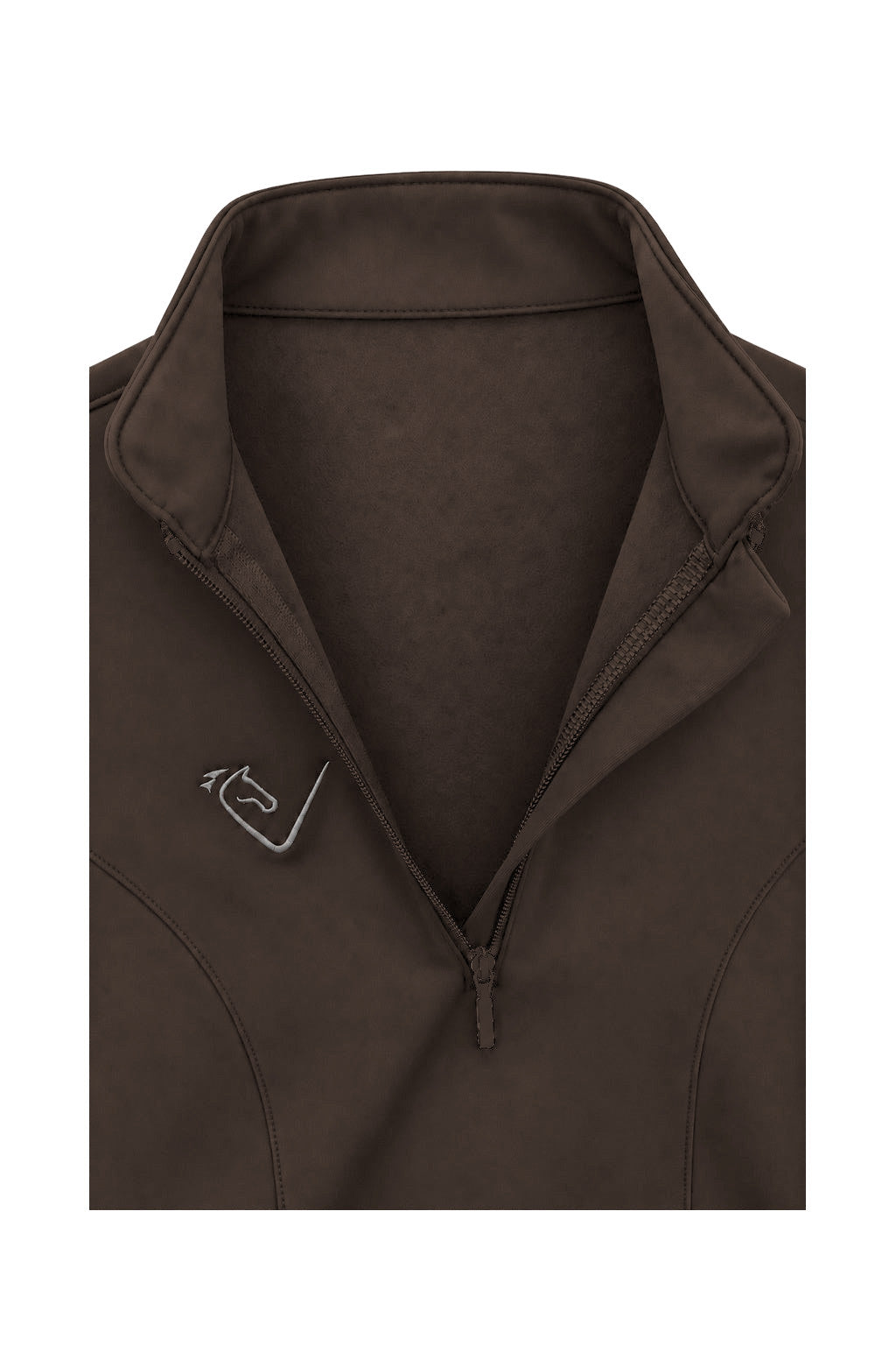 Snowball Thermo Langarmshirt – Chocolate Brown, Innenfutter, Farbvisualisierung