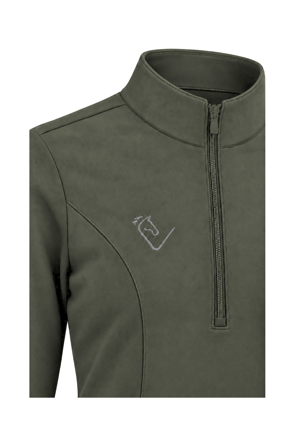 Snowball Thermo Langarmshirt – Olive, Brustlogo, Farbvisualisierung