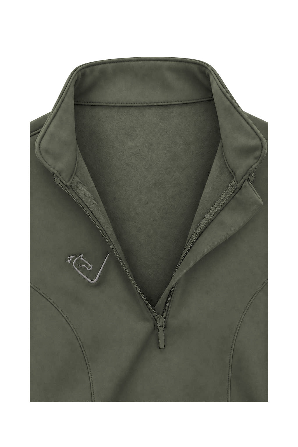 Snowball Thermo Langarmshirt – Olive, Innenfutter, Farbvisualisierung