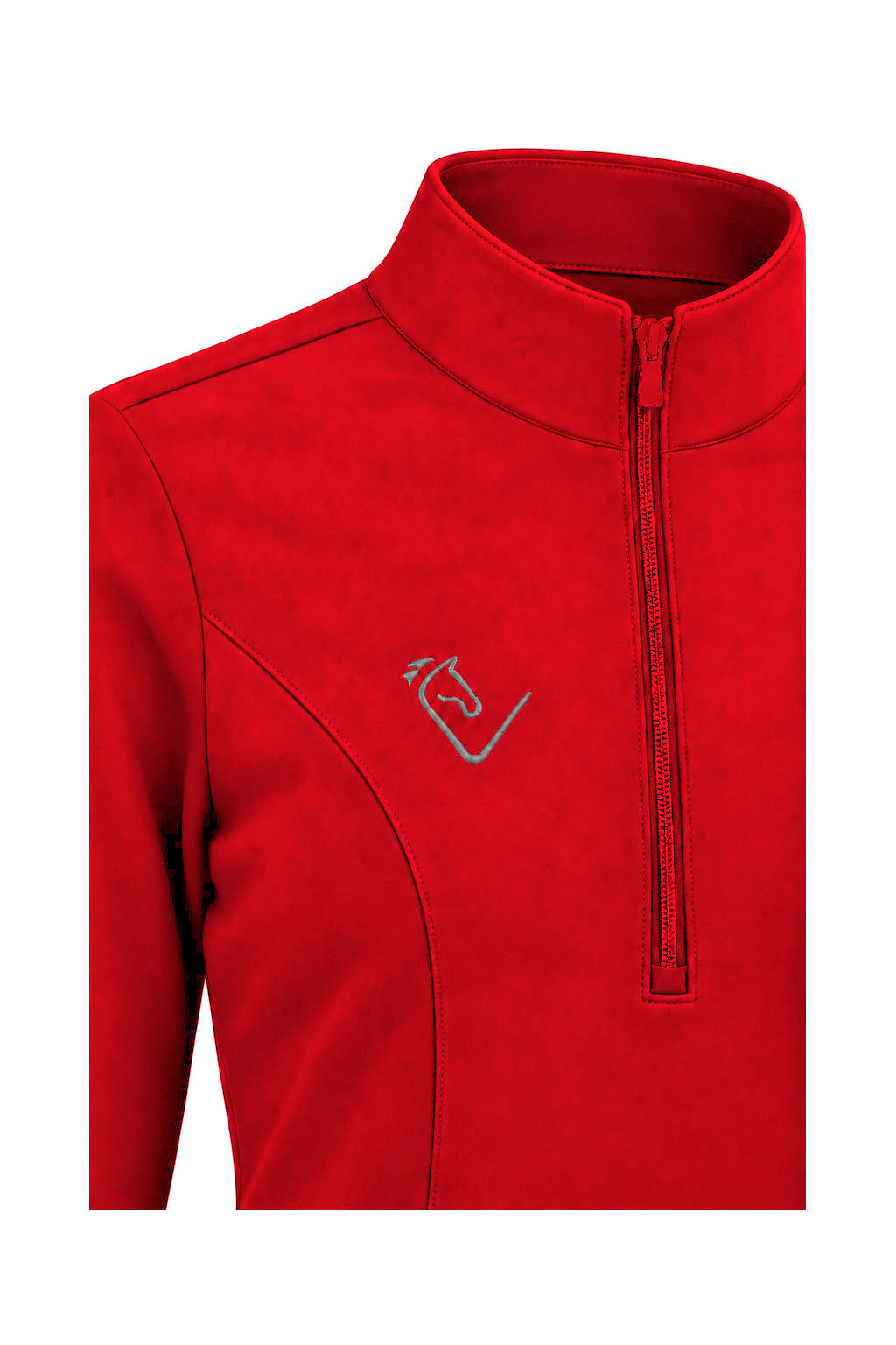 Snowball Thermo Langarmshirt – Red, Brustlogo, Farbvisualisierung