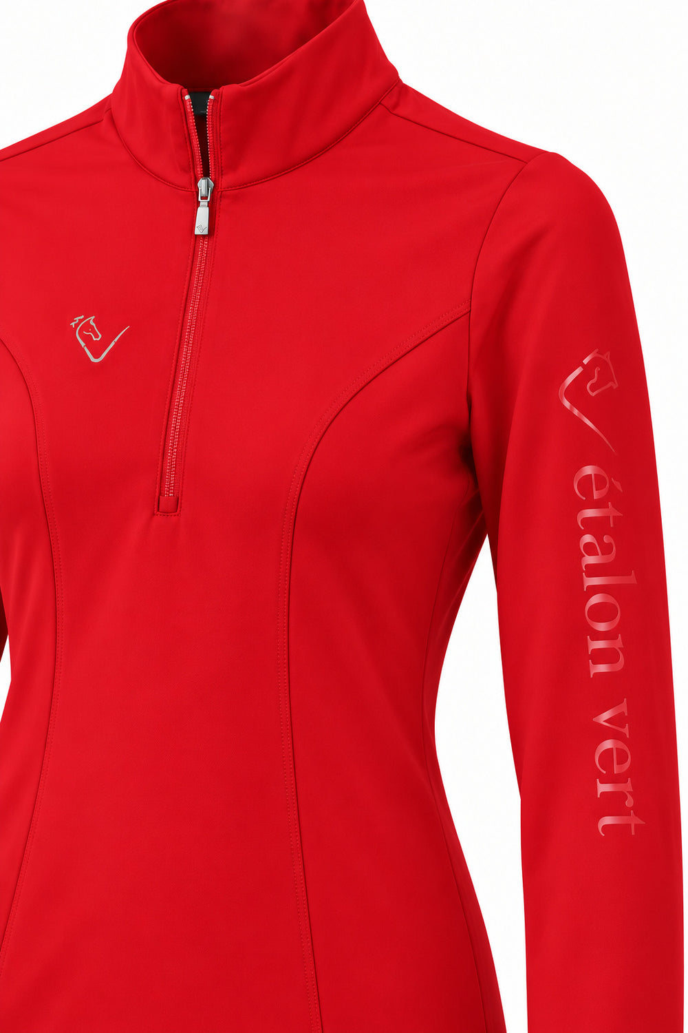 Snowball Thermo Langarmshirt – Red, Detail der Ärmelmarke