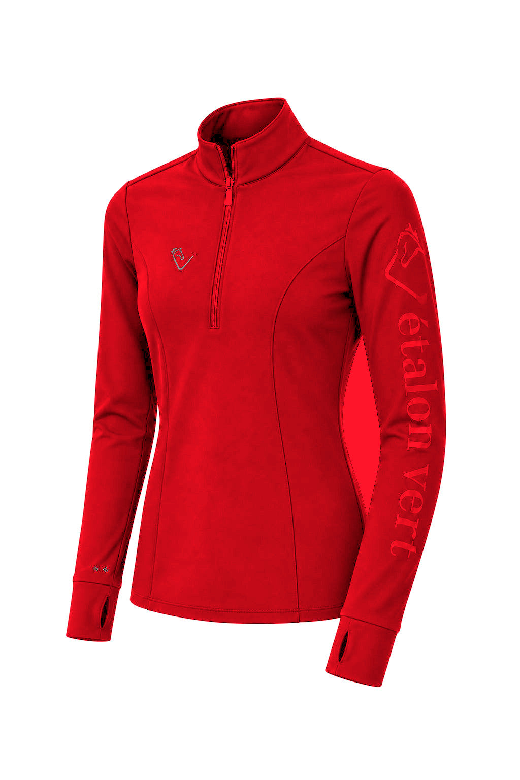 Snowball Thermo Langarmshirt – Red, Ärmellogo, Farbvisualisierung