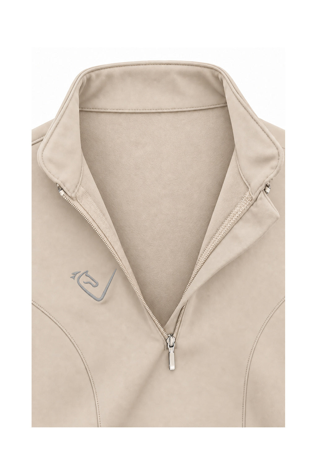 Snowball Thermo Langarmshirt – Beige, Detail: toniges Innenfutter