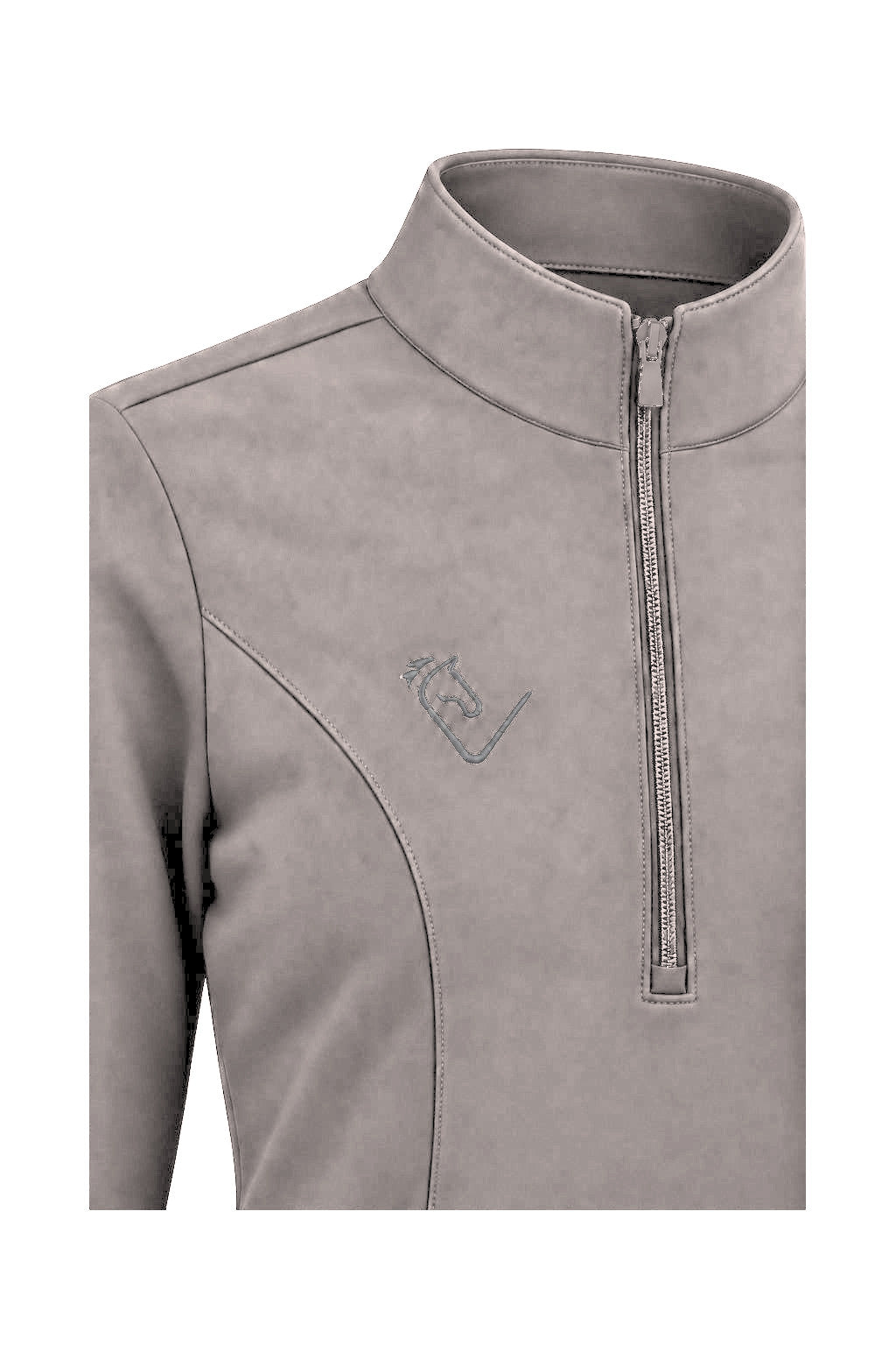 Snowball Thermo Langarmshirt – Taupe, Brustlogo, Farbvisualisierung