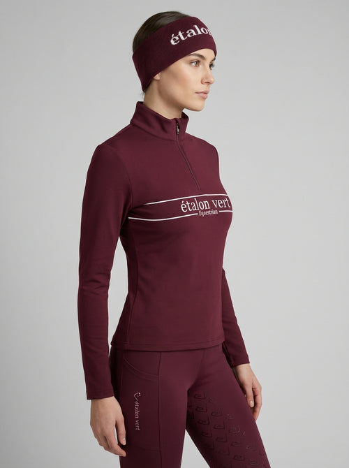 Zip Pullover - Etalon Equestrian - Burgundy