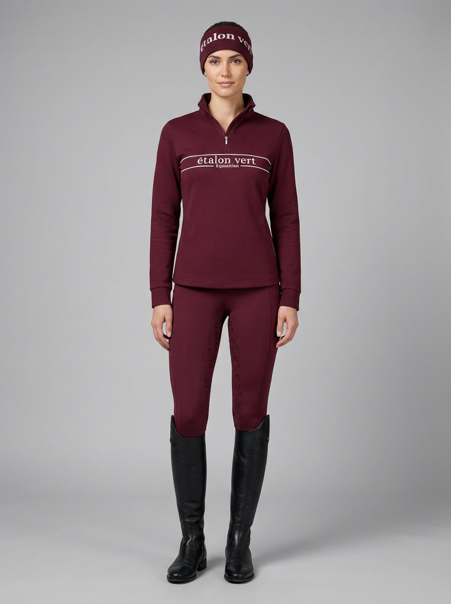 Zip Pullover - Etalon Equestrian - Burgundy