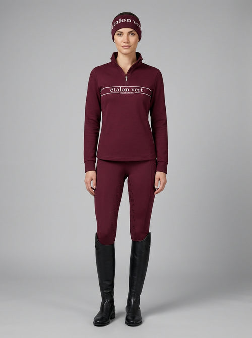 Zip Pullover - Etalon Equestrian - Burgundy