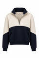 Zip Sweater - Off-white/Navy