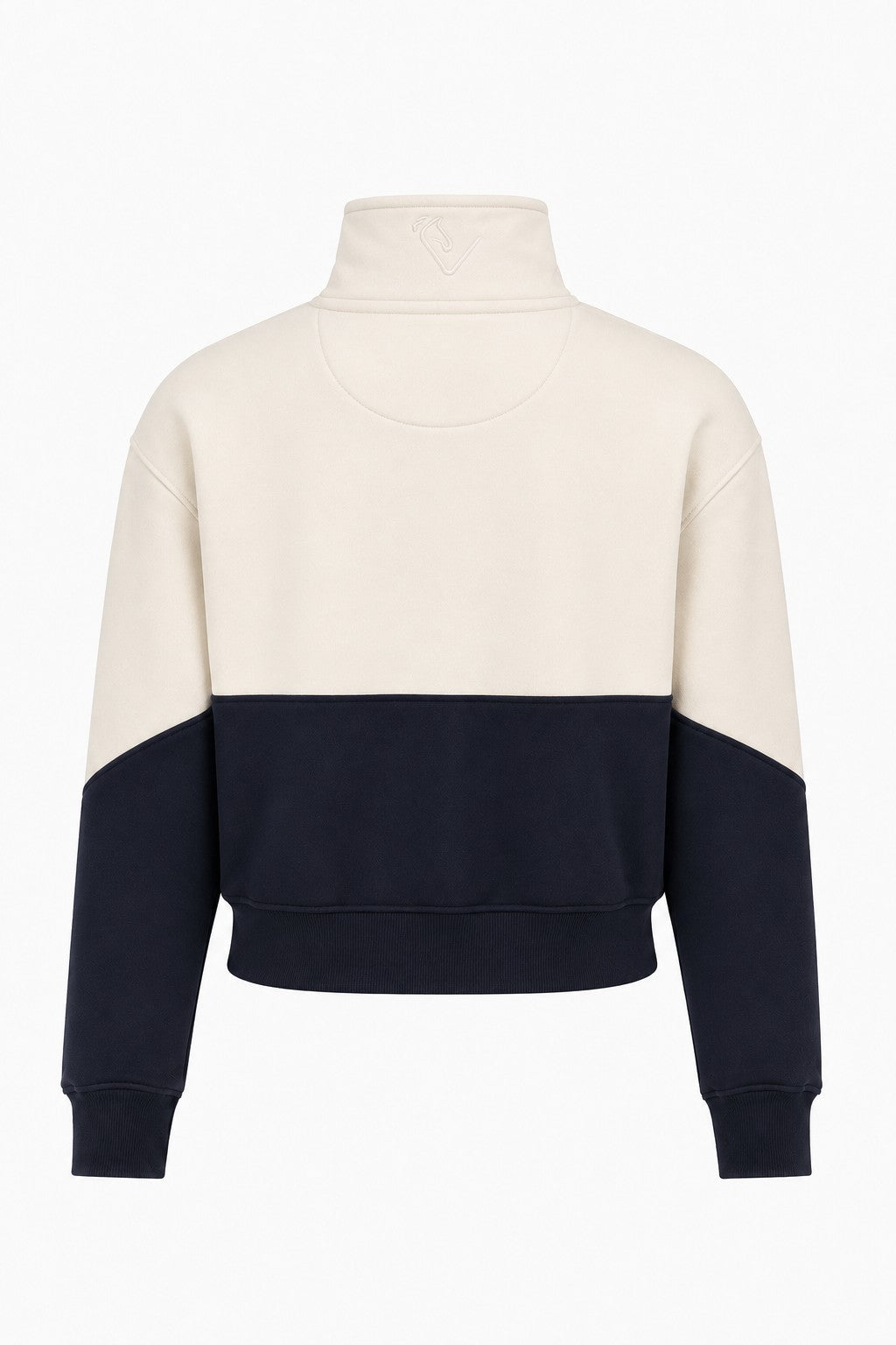 Zip Sweater - Off-white/Navy