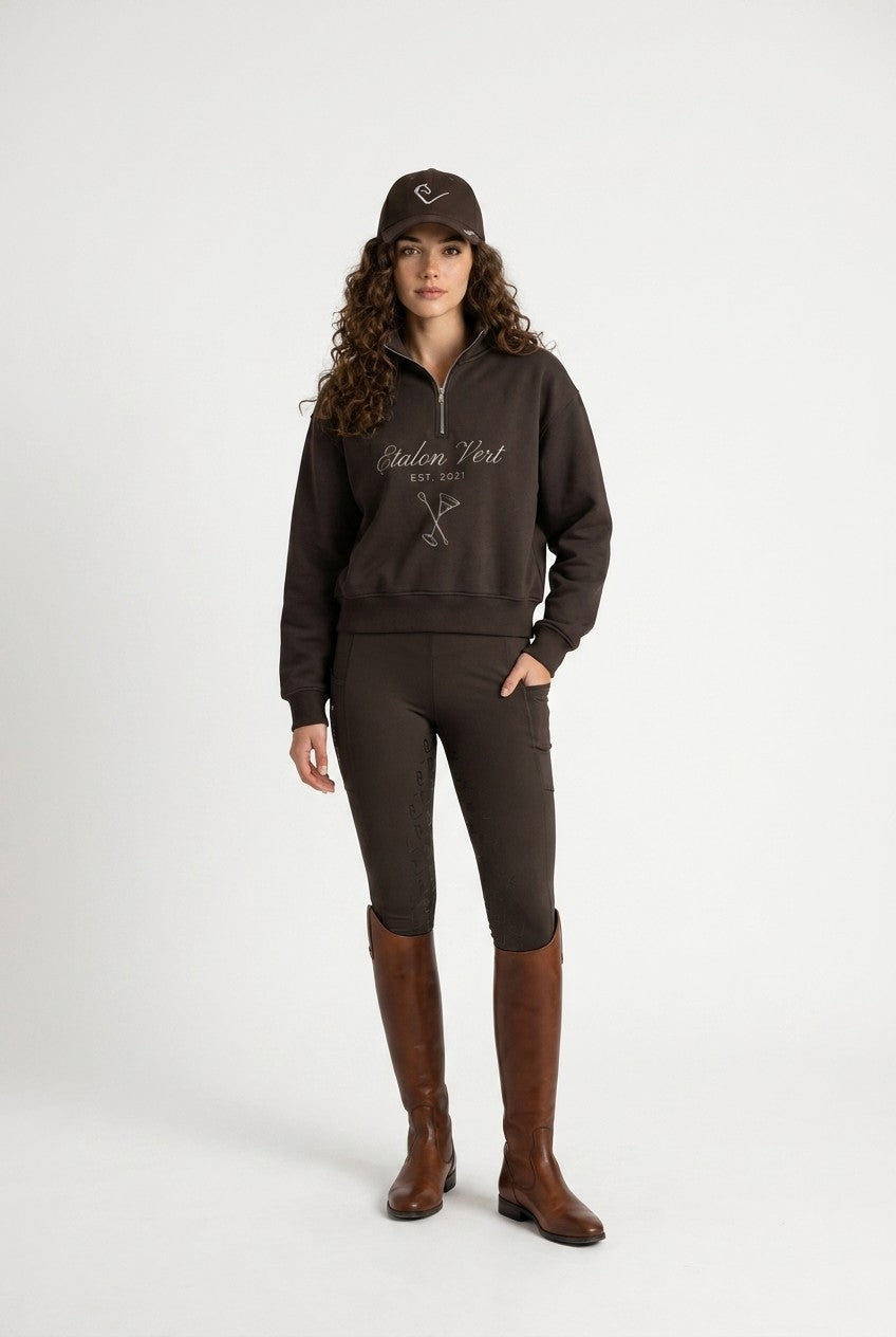Zip Sweater - Brown