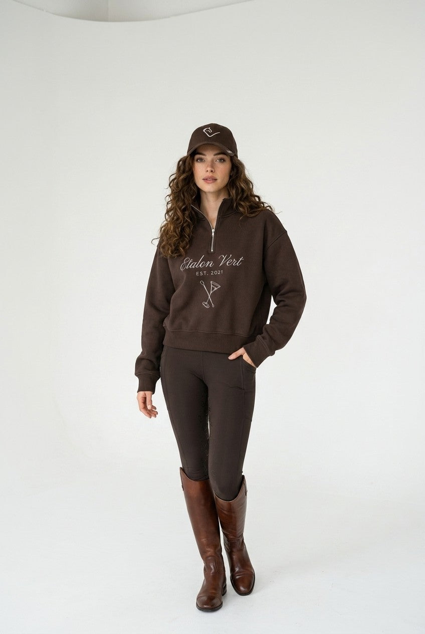Zip Sweater - Brown