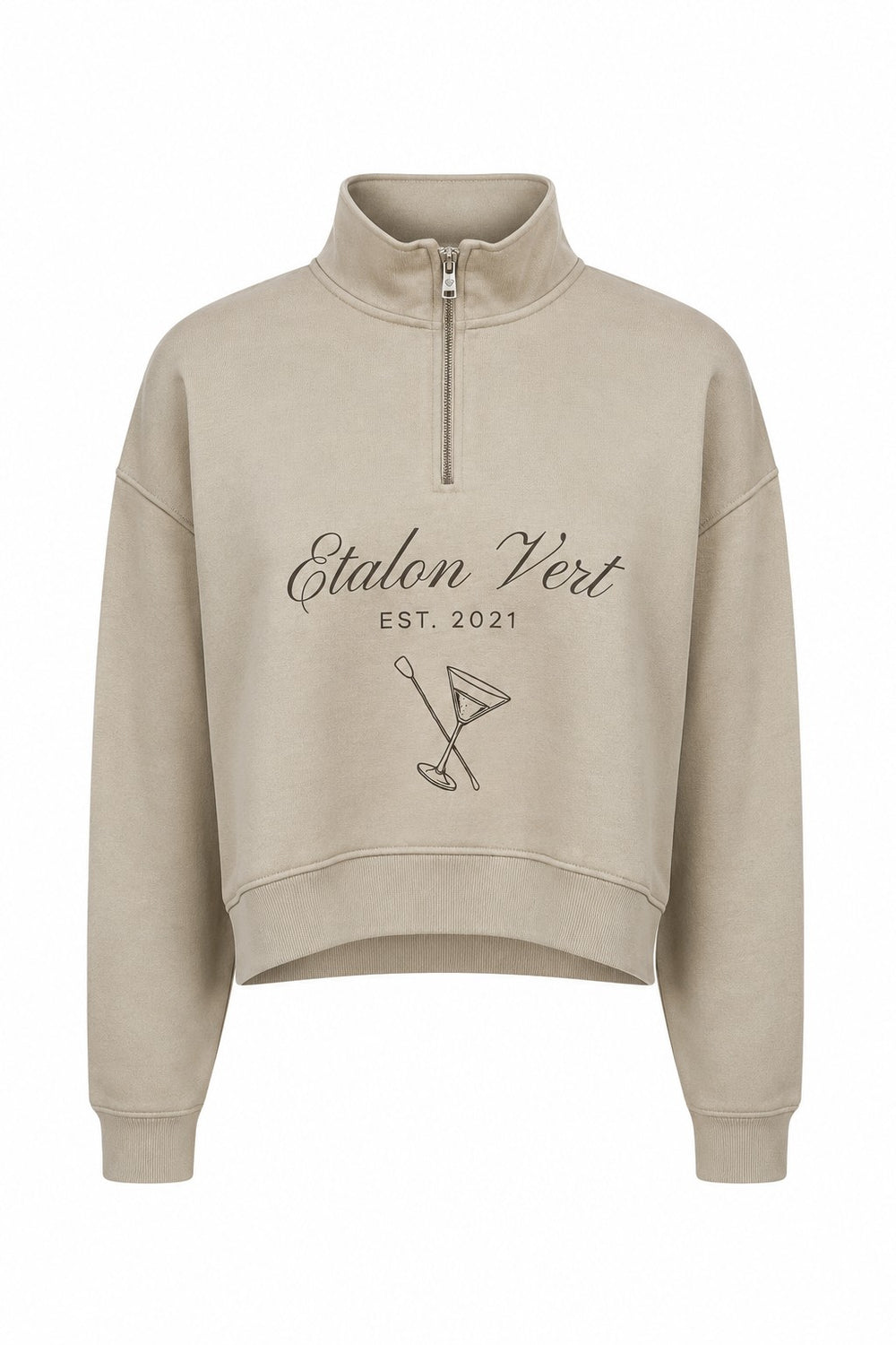 Zip Sweater - Beige
