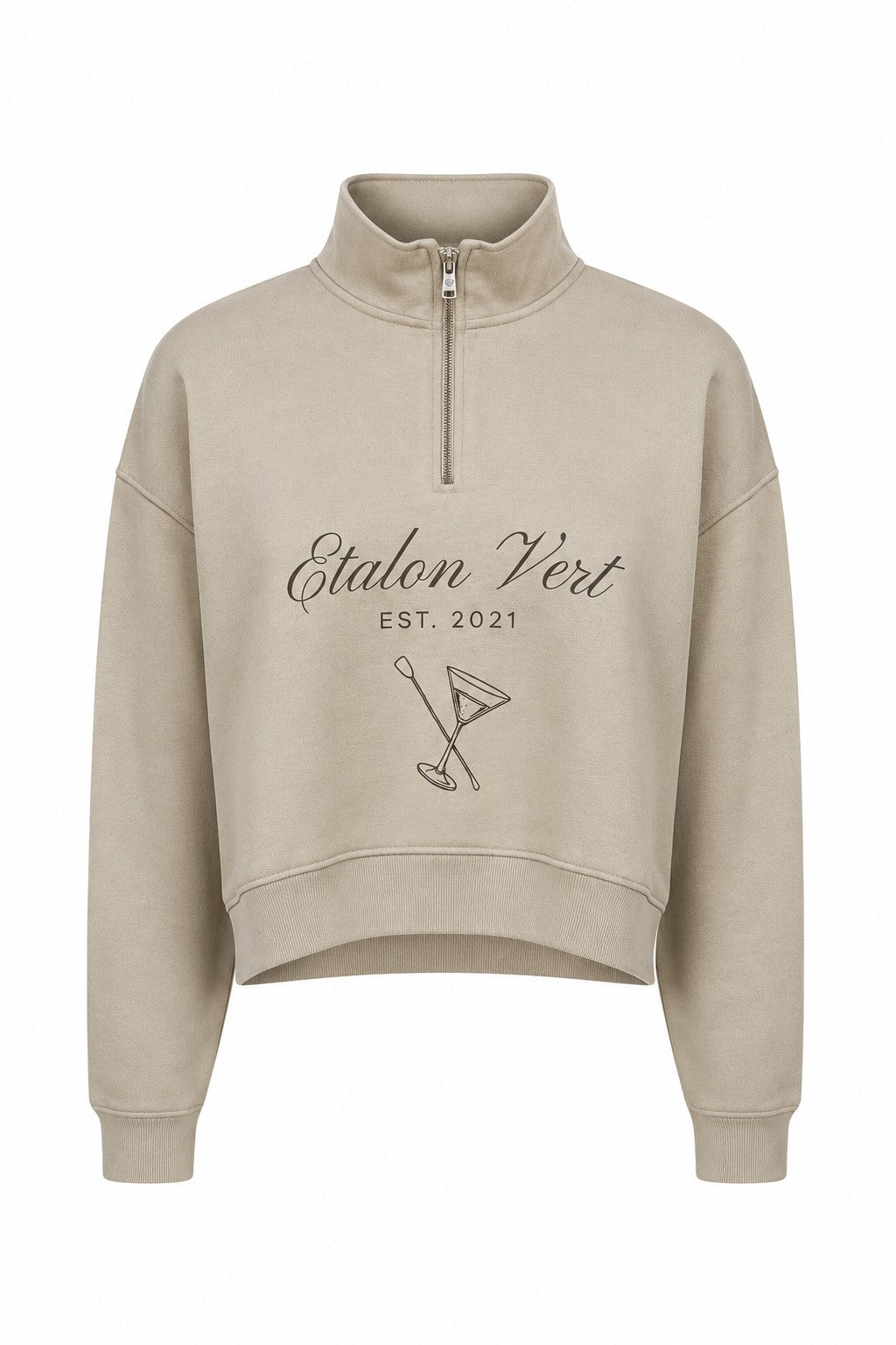 Zip Sweater - Beige