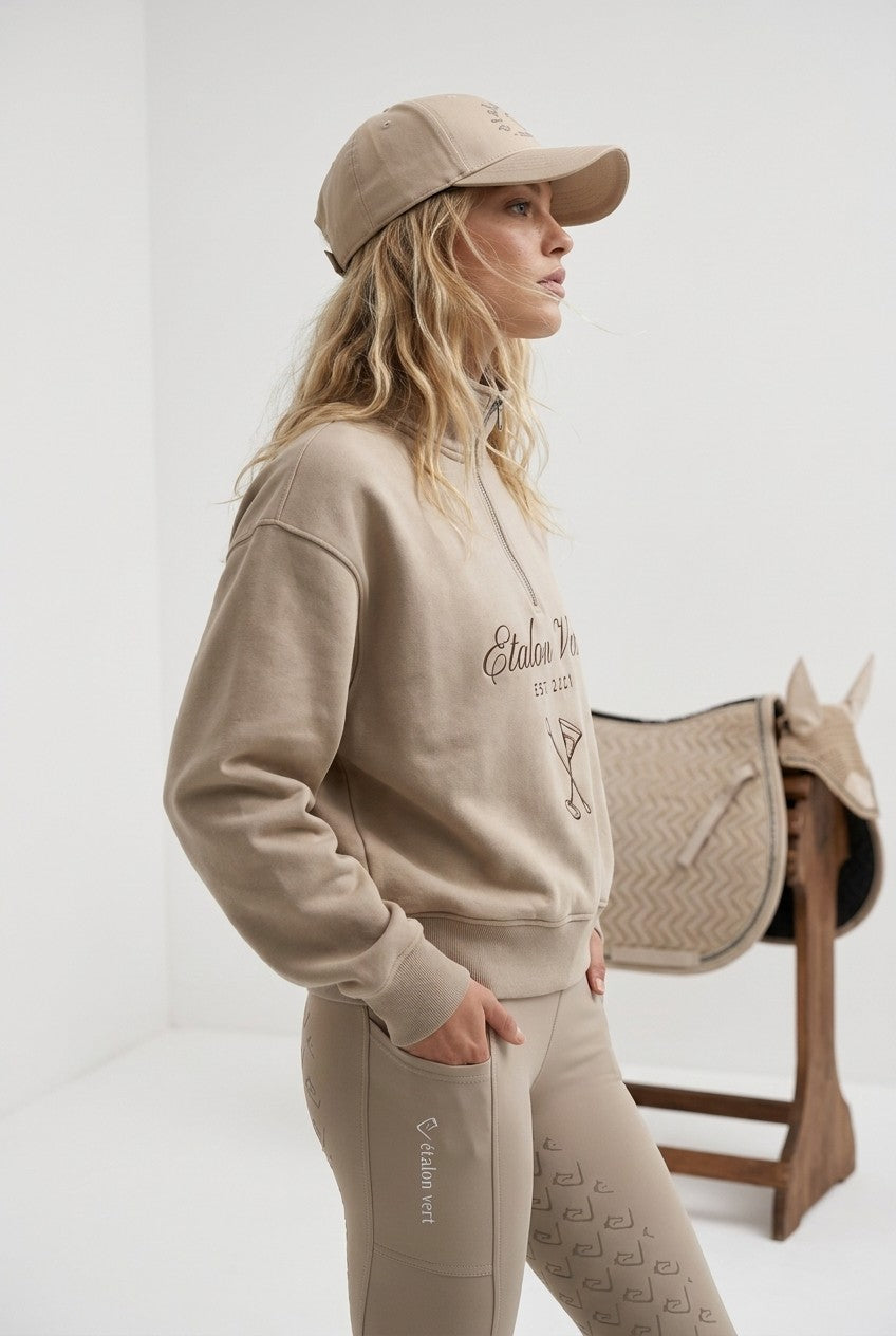 Zip Sweater - Beige