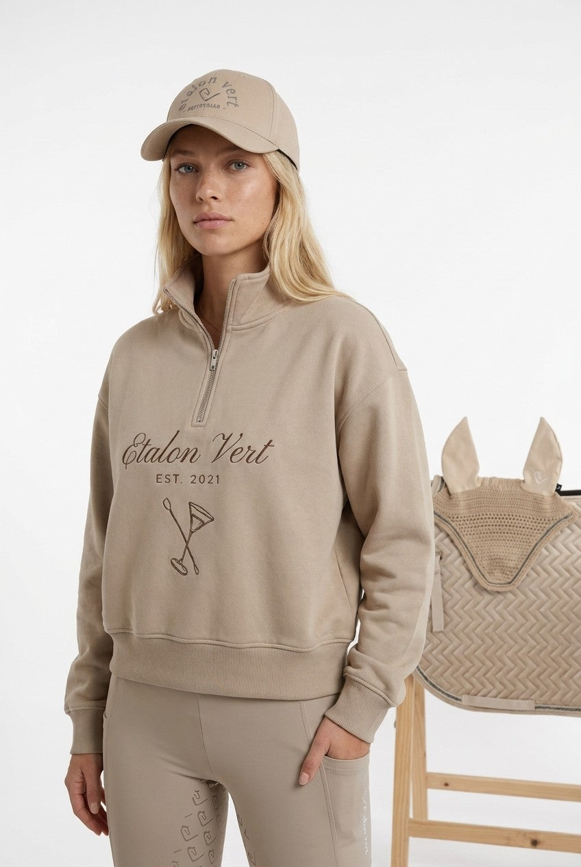 Zip Sweater - Beige