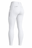 Turnier-Reitleggings Fullgrip - White – Rückansicht 3/4