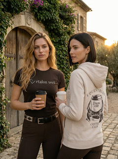 Quaterback Hoodie - Equestrian Coffee Club Edition - Beige