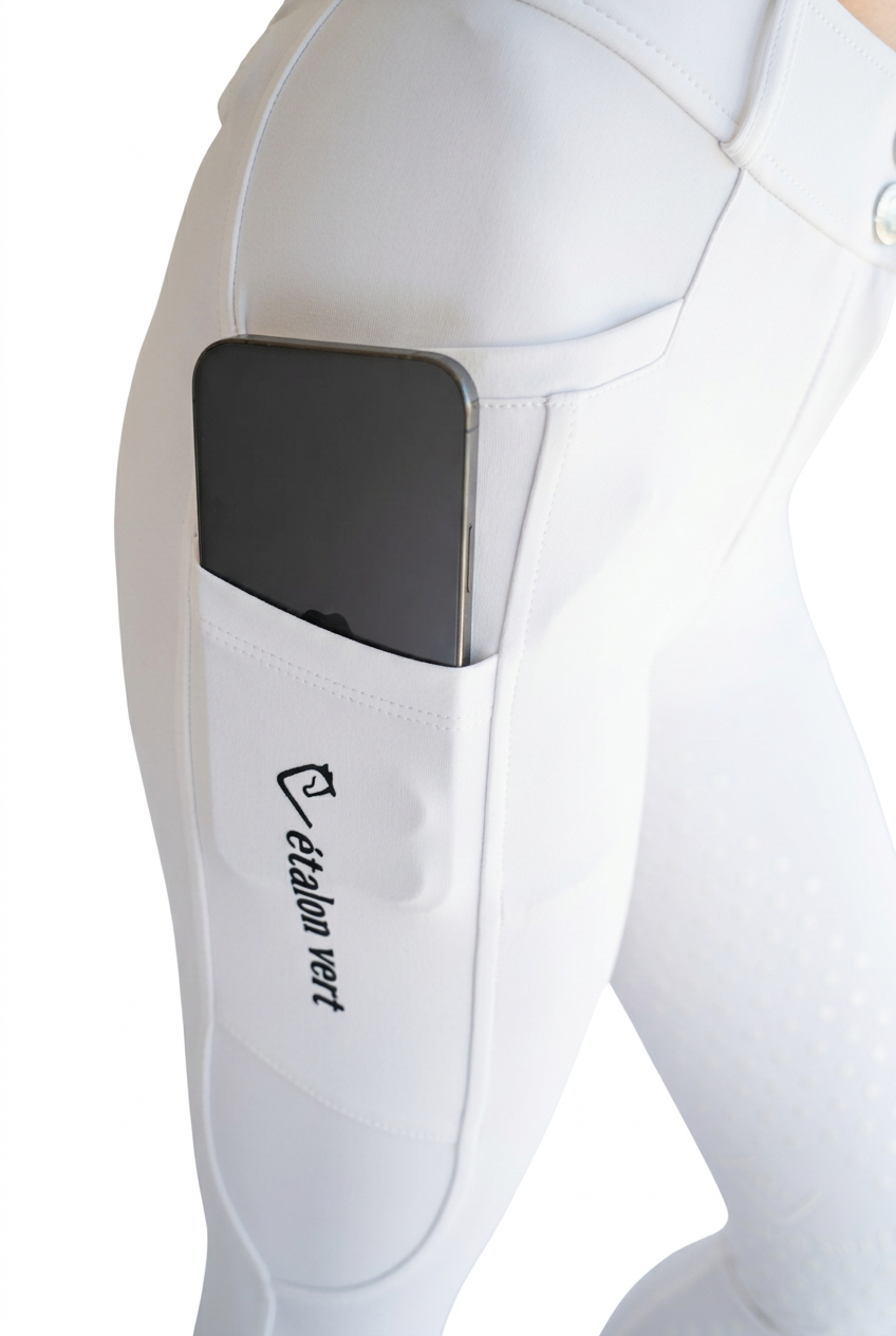 Belissimo 2.0 Reithose mit Leggings Komfort Vollgrip - White