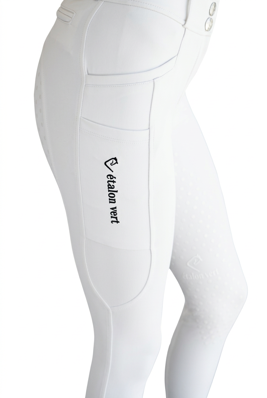 Belissimo 2.0 Reithose mit Leggings Komfort Vollgrip - White