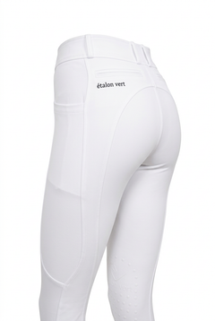 Belissimo 2.0 Reithose Kniegripp - White